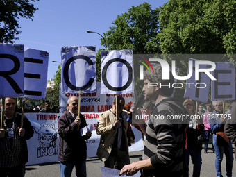 People take part in the Labour Day march held in downtown Madrid, Spain, on 01 May 2017. Labor Day or May Day is observed all over the world...