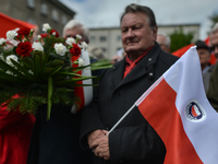 Representatives of leftist circles met at Daszynski Avenue to celebrate May Day outside the Monument to the Military Actions of the Proletar...