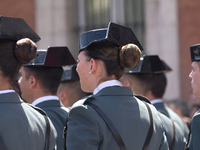 Civil Guard during the military stop in the delivery of Gold Medals of the Community Madrid 2017 in the Royal House of Correso of Madrid. Sp...