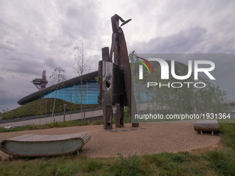 The Artwork titled 'Since 9/11' is pictured at Queen Elizabeth Olympic Park, London on May 2, 2017. It was created by artist Miya Ando, usin...