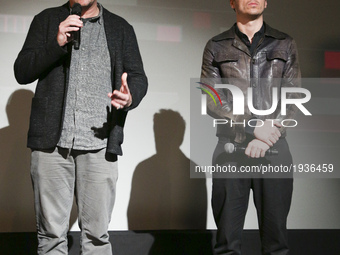 An Irish film actor and a special guest of the festival, Andrew Scott (Right) and an Irish Film Director, John Butler, attend the screening...