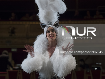 The singer Roko (Rocío Pérez Armenteros) during the general rehearsal of the opera 'LA GATITA BLANCA' (the white kitten) in the theater of t...