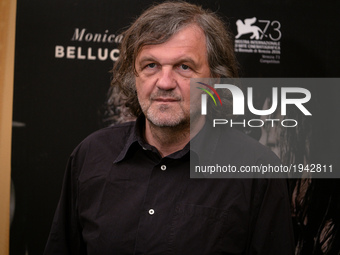 The director Emir Kusturica attend the photocall of the movie ' On the Milky Road' at the Hotel Bernini in Rome, on May 8, 2017. (