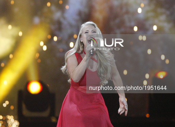 Anja Nissen from Denmark performs with the song 