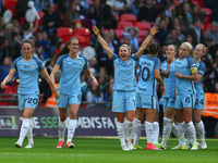 Izzy Christiansen of Manchester City WFC celebrates scoring his sides second goal  
during The SSE FA Women's Cup-Final match betweenBirming...