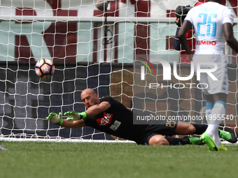 Napoli goalkeeper Pepe Reina (25) dives for the ball during the Serie A match between FC Torino and SSC Napoli at Stadio Olimpico di Torino...