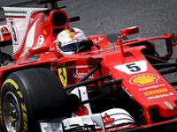 Sebastian Vettel of Ferrari, during the race of GP of Spain in Montmeló, at Catalunya's Circuit on May 14, 2017 (