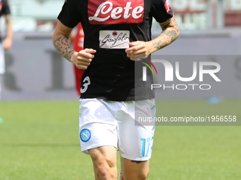 Marek Hamsik (SSC Napoli) before the Serie A football match between Torino FC and SSC Napoli at Olympic stadium Grande Torino on may 14, 201...