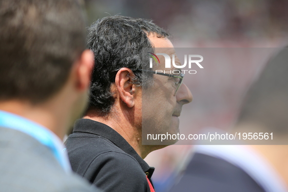 Maurisio Sarri, head coach of SSC Napoli,before the Serie A football match between Torino FC and SSC Napoli at Olympic stadium Grande Torino...