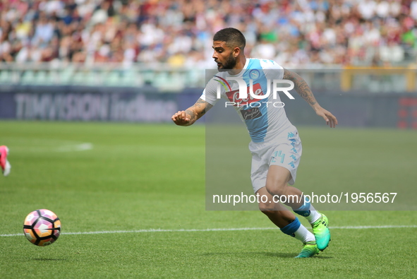 Lorenzo Insigne (SSC Napoli) in action during the Serie A football match between Torino FC and SSC Napoli at Olympic stadium Grande Torino o...