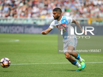 Lorenzo Insigne (SSC Napoli) in action during the Serie A football match between Torino FC and SSC Napoli at Olympic stadium Grande Torino o...