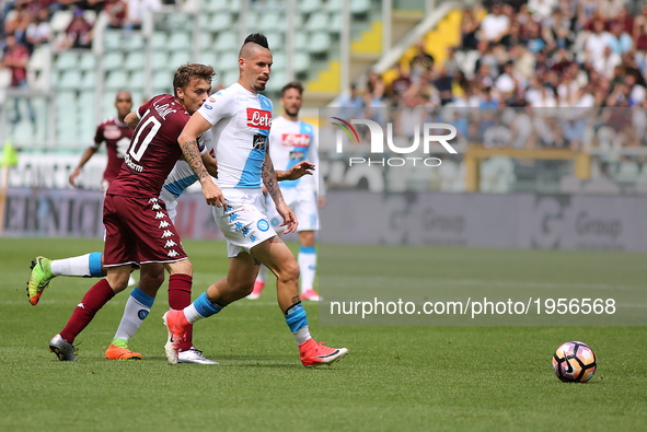 Marek Hamsik (SSC Napoli) in action during the Serie A football match between Torino FC and SSC Napoli at Olympic stadium Grande Torino on m...