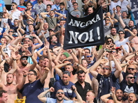 The fans of Napoli during the Serie A football match between Torino FC and SSC Napoli at Olympic stadium Grande Torino on may 14, 2017 in Tu...