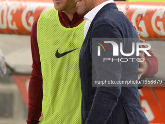 Alessandro Del Piero, Francesco Totti during the Italian Serie A football match between A.S. Roma and F.C. Juventus at the Olympic Stadium i...