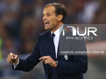 
The coach of Juventus Massimiliano Allegri at Olimpico Stadium in Rome, Italy on May 14, 2017.
 (