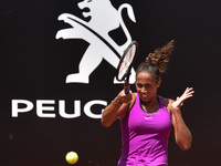 Madison Keys in action during his match against Daria Gavrilova - Internazionali BNL d'Italia 2017 on May 16, 2017 in Rome, Italy. (