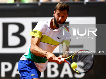 Benoit Paire (FRA) on Day Three of The Internazionali BNL d'Italia 2017 at the Foro Italico on May 16, 2017 in Rome, Italy. 
(