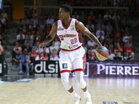 Ntilikina Frank 22 during Pro A match between SIG Strasbourg and Monaco in Strasbourg, France, on May 16, 2017. (