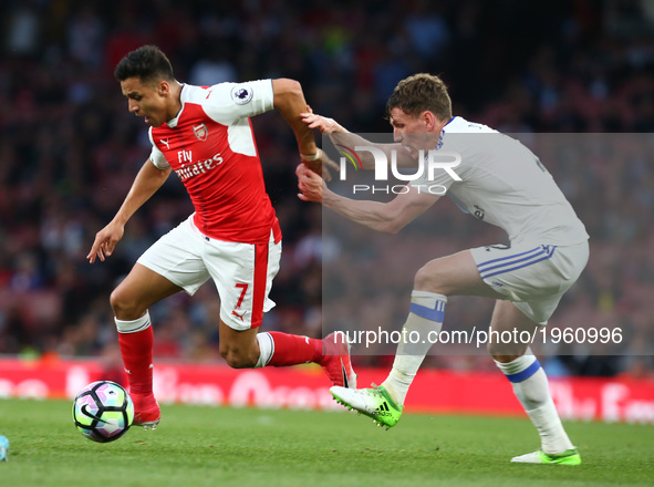 Arsenal's Alexis Sanchez
during the Premier League match between Arsenal and Sunderland at The Emirates, London, England on 16 May 2017. 

 