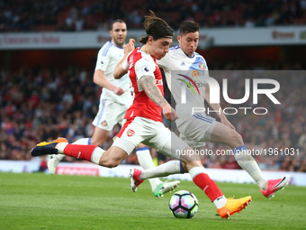 Arsenal's Hector Bellerin
during the Premier League match between Arsenal and Sunderland at The Emirates, London, England on 16 May 2017....