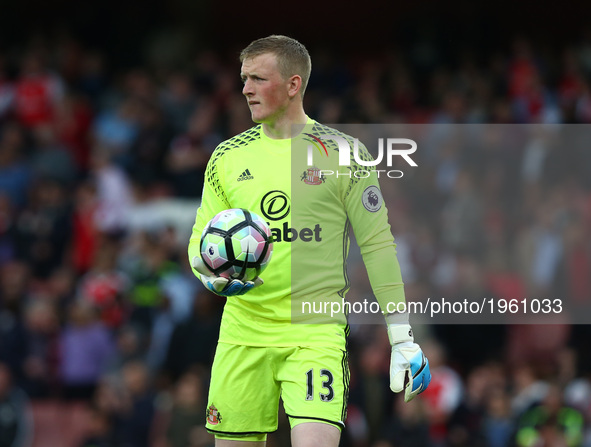 Sunderland's Jordan Pickford
during the Premier League match between Arsenal and Sunderland at The Emirates, London, England on 16 May 2017....