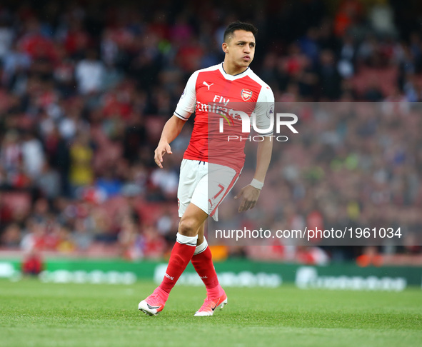 Arsenal's Alexis Sanchez
during the Premier League match between Arsenal and Sunderland at The Emirates, London, England on 16 May 2017. 

 
