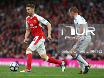Arsenal's Aaron Ramsey
during the Premier League match between Arsenal and Sunderland at The Emirates, London, England on 16 May 2017. 

 (