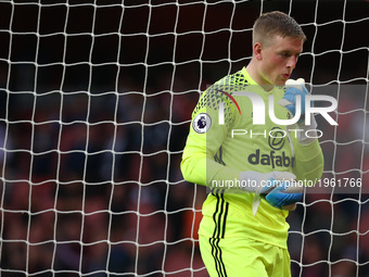 Sunderland's Jordan Pickford
during the Premier League match between Arsenal and Sunderland at The Emirates, London, England on 16 May 2017....
