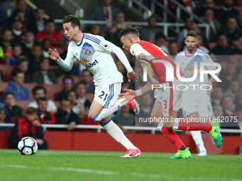 Sunderland's Javier Manquillo 
during the Premier League match between Arsenal and Sunderland at The Emirates, London, England on 16 May 201...