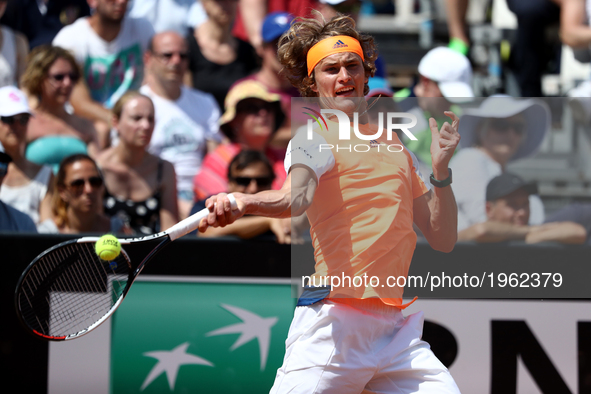 Tennis ATP Internazionali d'Italia BNL Second Round
Alexander Zverev (GER) at Foro Italico in Rome, Italy on May 17, 2017.
 