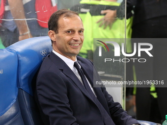 Massimiliano Allegri, head coach of Juventus FC, before the Italian Cup final between Juventus FC and SS Lazio at Olympic Stadium on may 17,...