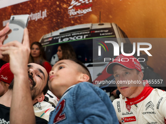Kris Meeke during the autograph session of WRC Vodafone Rally de Portugal 2017, at Matosinhos in Portugal on May 18, 2017. (