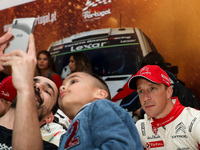 Kris Meeke during the autograph session of WRC Vodafone Rally de Portugal 2017, at Matosinhos in Portugal on May 18, 2017. (