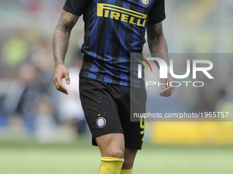 Gabriel Barbosa of Inter player during the Serie A match between FC Internazionale and US Sassuolo at Stadio Giuseppe Meazza on May 14, 2017...