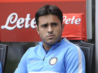 Eder of Inter player in the bench before the Serie A match between FC Internazionale and US Sassuolo at Stadio Giuseppe Meazza on May 14, 20...