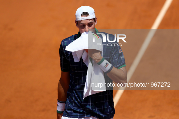 Tennis ATP Internazionali d'Italia BNL quarterfinals
John Inser (USA) at Foro Italico in Rome, Italy on May 19, 2017.
