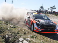 Mads Ostberg and Ola Floene in Ford Fiesta WRC of M-Sport World Rally Team in action during the SS5 Viana do Castelo of WRC Vodafone Rally d...