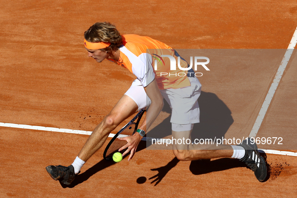 Tennis ATP Internazionali d'Italia BNL semifinal
Alexander Zverev (GER) at Foro Italico in Rome, Italy on May 20, 2017.
 