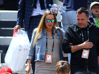 Novak's wife Jelena Ristic pregnant during the semifinal match at the ATP Internazionali d'Italia at Foro Italico in Rome, ITALY - 20/05/201...