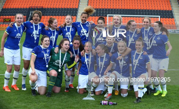 Everton Ladies Celebrate
during Women's Super League 2 Spring Series match between London Bees against Everton Ladies at The Hive, Barnet FC...