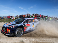 Thierry Neuville and Nicolas Gilsoul in Hyundai i20 Coupe WRC of Hyundai Motorsport in action during the SS10 Vieira do Minho of WRC Vodafon...
