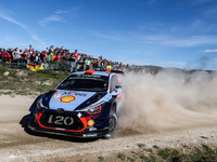 Dani Sordo and Marc Marti in Hyundai i20 Coupe WRC of Hyundai Motorsport in action during the SS10 Vieira do Minho of WRC Vodafone Rally de...