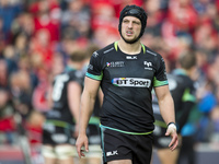 Dan Evans of Ospreys during the Guinness PRO12 Semi-Final match between Munster Rugby and Ospreys at Thomond Park Stadium in Limerick, Irela...