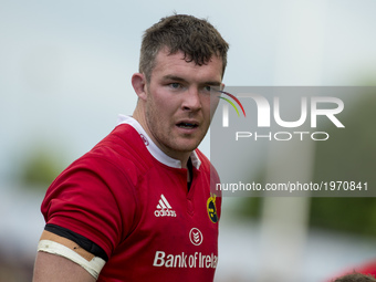 Peter O'Mahony of Munster during the Guinness PRO12 Semi-Final match between Munster Rugby and Ospreys at Thomond Park Stadium in Limerick,...
