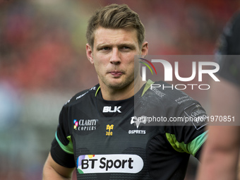 Dan Biggar of Ospreys pictured during the Guinness PRO12 Semi-Final match between Munster Rugby and Ospreys at Thomond Park Stadium in Limer...