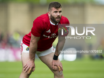 Jaco Taute of Munster during the Guinness PRO12 Semi-Final match between Munster Rugby and Ospreys at Thomond Park Stadium in Limerick, Irel...