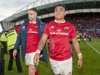 Francis Saili and Conor Murray of Munster pictured after the Guinness PRO12 Semi-Final match between Munster Rugby and Ospreys at Thomond Pa...