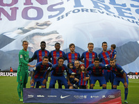 FC Barcelona team during La Liga match between F.C. Barcelona v S.D. Eibar, in Barcelona, on May 21, 2017.  (