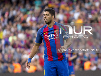Luis Suarez, during the Liga match betwen FC Barcelona and SD Eibar at Camp Nou stadium in Barcelona, Spain on May 21, 2017 (