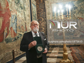 A Polish world famous composer and conductor Krzysztof Penderecki during award ceremony at the Wawel Castle in Krakow, Poland on 22 May, 201...